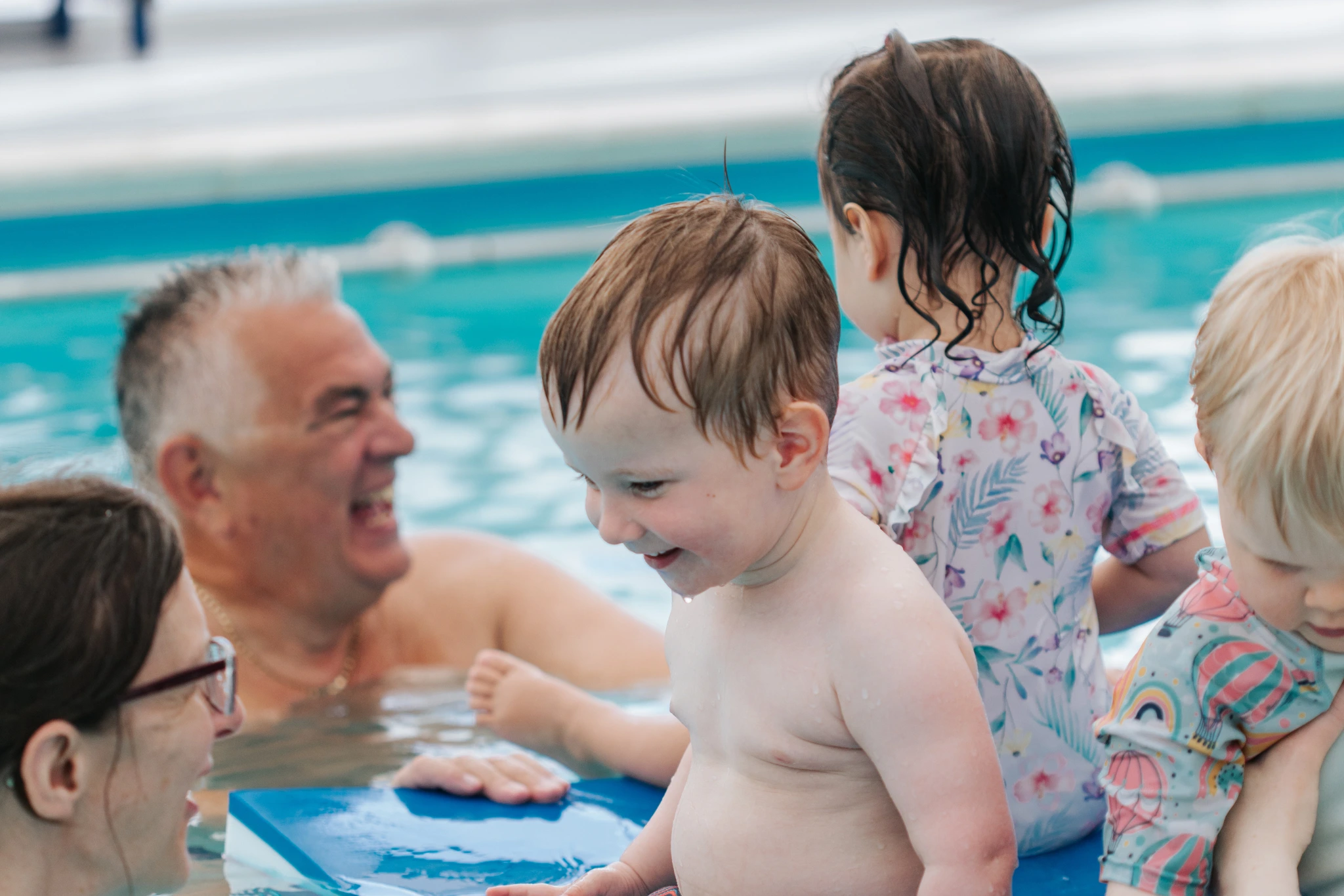baby swimming
